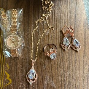 Women's Red Bronze Watch (Set)